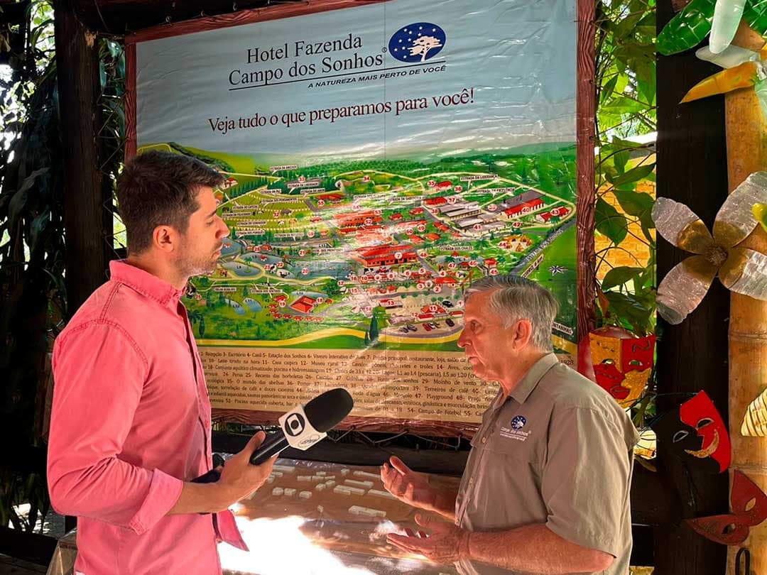 EPTV Grava no Campo dos Sonhos para falar sobre o aumento da taxa de ocupação em 2024 e expectativa para o Carnaval em Socorro que começa hoje!